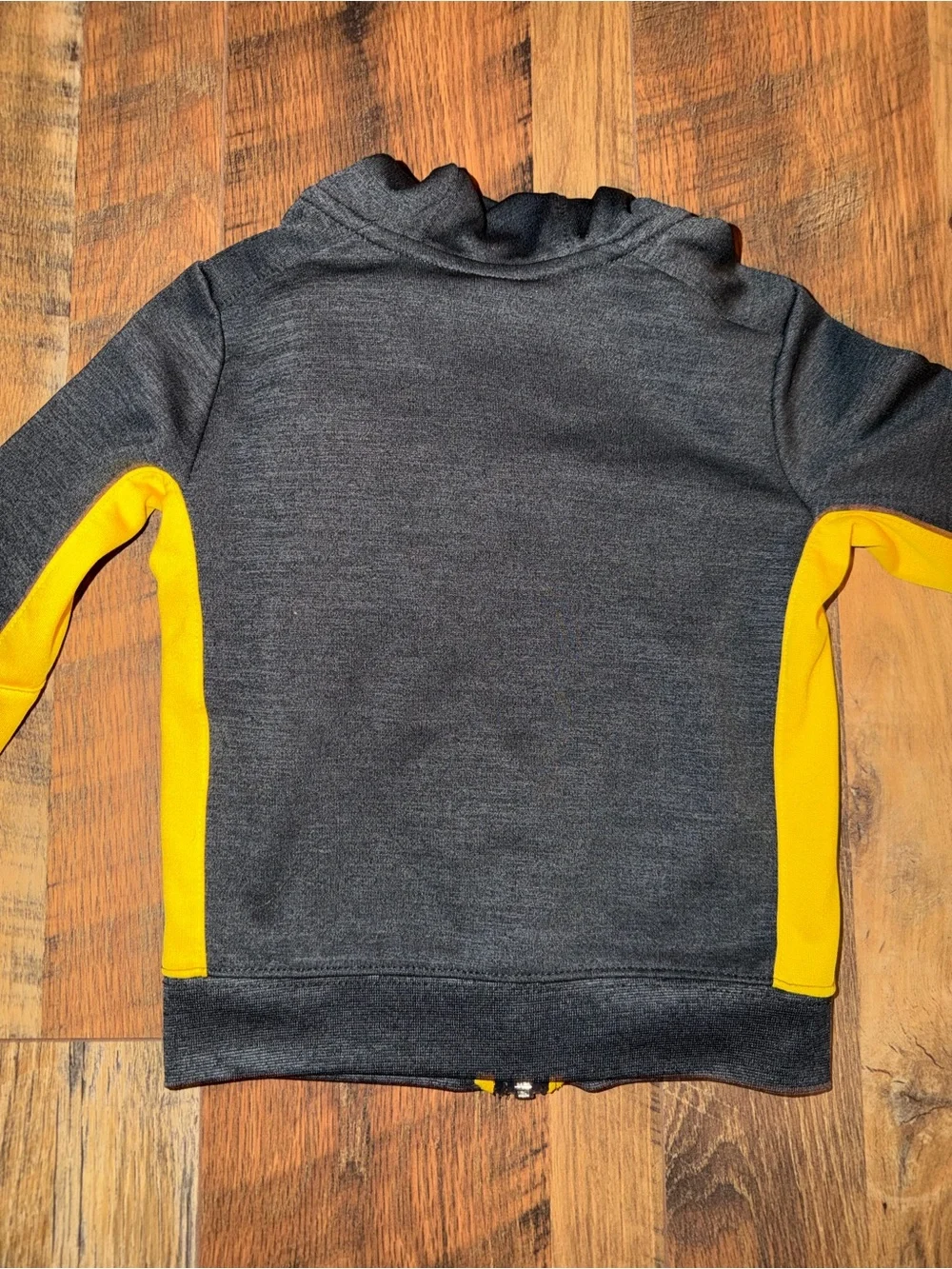 Nike Kids Gray & Yellow Full-Zip Dri-FIT Hoodie